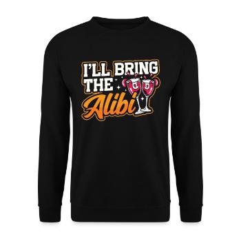 Crawled Pub Crawl Alcohol Drinking - Unisex Pullover - Schwarz - Vorne - Alina (178cm) & Michal (187cm)
