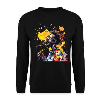 Poet Spoken Word Stand-Up Comedian - Unisex Sweatshirt - black - Front - Alina (178cm) & Michal (187cm)
