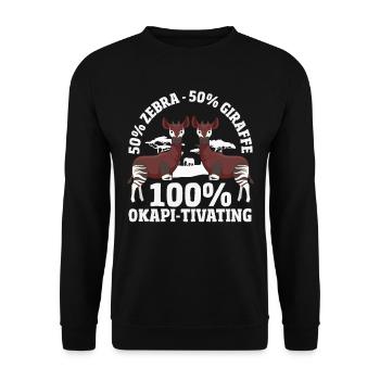 Funny zookeeper okapi lover - Unisex Sweatshirt - black - Front - Alina (178cm) & Michal (187cm)