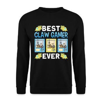 Claw Game Funny Claw Machine - Unisex Sweatshirt - black - Front - Alina (178cm) & Michal (187cm)