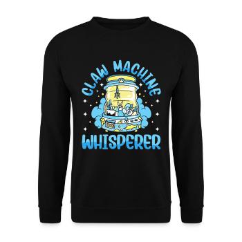 Claw Game Funny Claw Machine - Unisex Sweatshirt - black - Front - Alina (178cm) & Michal (187cm)