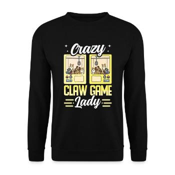 Claw Game Funny Claw Machine - Unisex Sweatshirt - black - Front - Alina (178cm) & Michal (187cm)