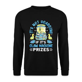 Claw Game Funny Claw Machine - Unisex Sweatshirt - black - Front - Alina (178cm) & Michal (187cm)