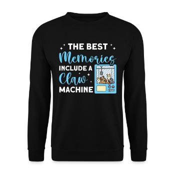 Claw Game Funny Claw Machine - Unisex Sweatshirt - black - Front - Alina (178cm) & Michal (187cm)