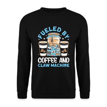 Claw Game Funny Claw Machine - Unisex Sweatshirt - black - Front - Alina (178cm) & Michal (187cm)
