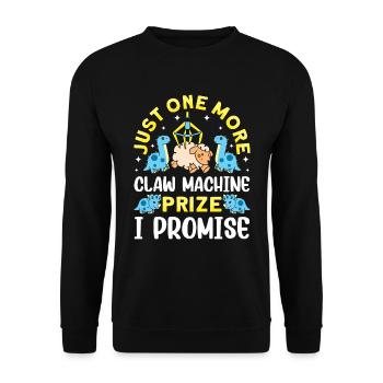 Claw Game Funny Claw Machine - Unisex Sweatshirt - black - Front - Alina (178cm) & Michal (187cm)
