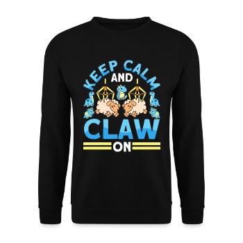 Claw Game Funny Claw Machine - Unisex Sweatshirt - black - Front - Alina (178cm) & Michal (187cm)