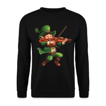 Irish Dance Feis Shamrock Festival - Unisex Sweatshirt - black - Front - Alina (178cm) & Michal (187cm)