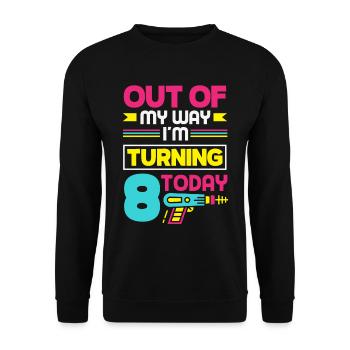 Lasertag-geburtstagsfeier – Lasertag 8 - Unisex Pullover - Schwarz - Vorne - Alina (178cm) & Michal (187cm)
