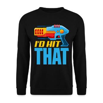Indoor laser tag party outfit laser tag - Unisex Sweatshirt - black - Front - Alina (178cm) & Michal (187cm)