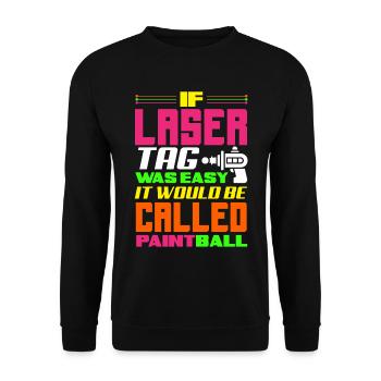 Indoor laser tag party outfit laser tag - Unisex Sweatshirt - black - Front - Alina (178cm) & Michal (187cm)