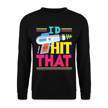 Indoor laser tag party outfit laser tag - Unisex Sweatshirt - black - Front - Alina (178cm) & Michal (187cm)