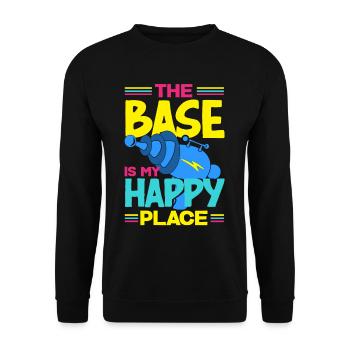 Indoor laser tag party outfit laser tag - Unisex Sweatshirt - black - Front - Alina (178cm) & Michal (187cm)