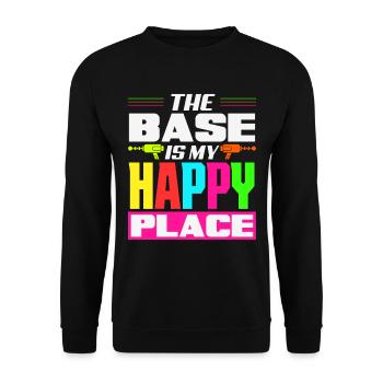 Indoor laser tag party outfit laser tag - Unisex Sweatshirt - black - Front - Alina (178cm) & Michal (187cm)