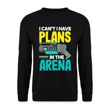Indoor laser tag party outfit laser tag - Unisex Sweatshirt - black - Front - Alina (178cm) & Michal (187cm)