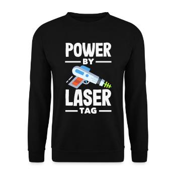 Indoor laser tag party outfit laser tag - Unisex Sweatshirt - black - Front - Alina (178cm) & Michal (187cm)