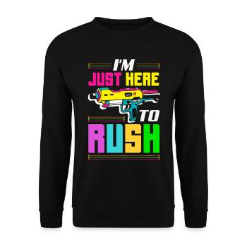 Indoor laser tag party outfit laser tag - Unisex Sweatshirt - black - Front - Alina (178cm) & Michal (187cm)