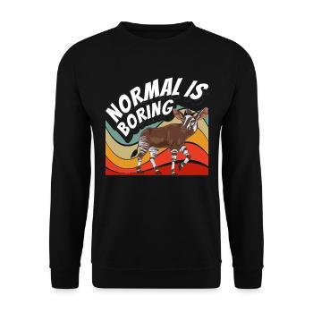 Lustiger Tierpfleger Okapi-liebhaber - Unisex Pullover - Schwarz - Vorne - Alina (178cm) & Michal (187cm)