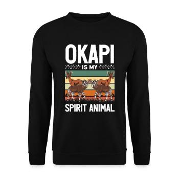 Lustiger Tierpfleger Okapi-liebhaber - Unisex Pullover - Schwarz - Vorne - Alina (178cm) & Michal (187cm)