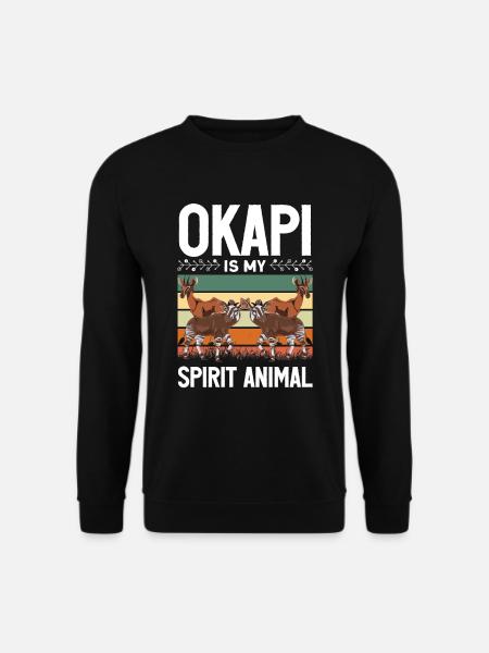 Funny zookeeper okapi lover - Unisex Sweatshirt - black