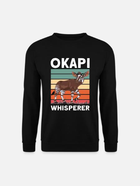 Funny zookeeper okapi lover - Unisex Sweatshirt - black