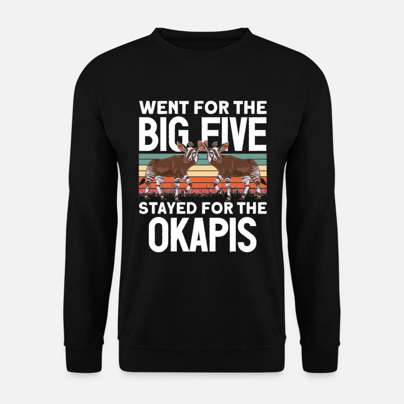 Funny zookeeper okapi lover - Unisex Sweatshirt - black