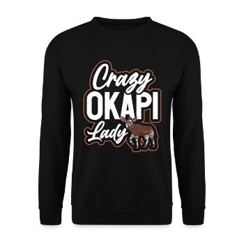 Lustiger Tierpfleger Okapi-liebhaber - Unisex Pullover - Schwarz - Vorne - Alina (178cm) & Michal (187cm)