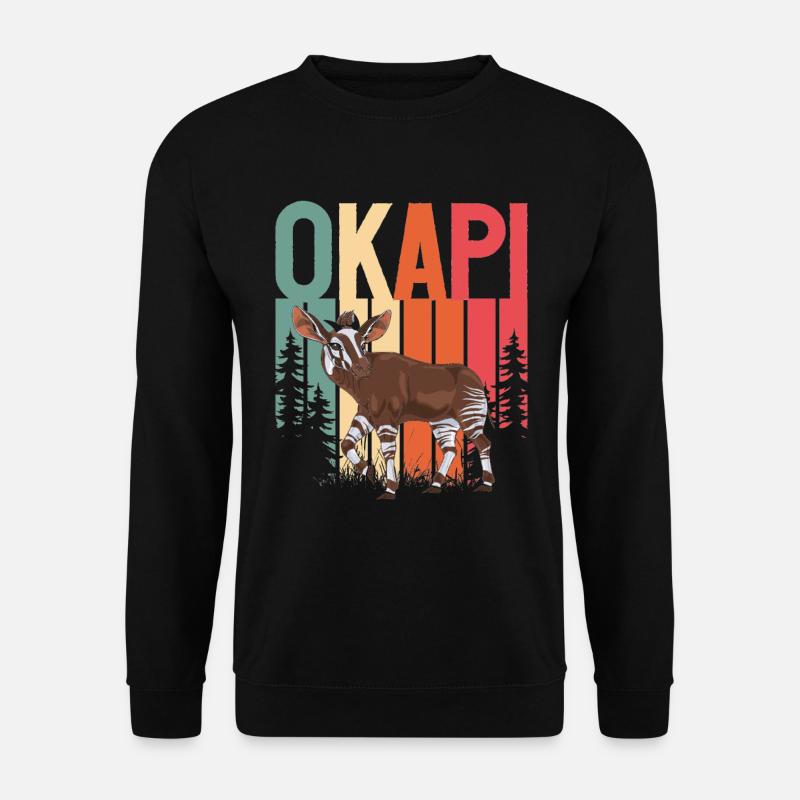 Funny zookeeper okapi lover - Unisex Sweatshirt - black