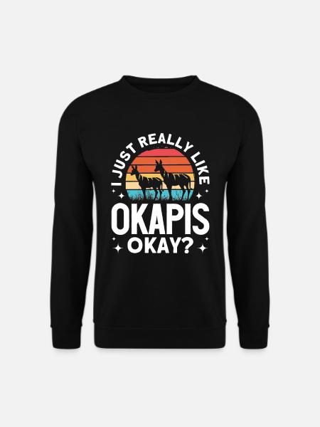 Funny zookeeper okapi lover - Unisex Sweatshirt - black