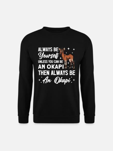 Funny zookeeper okapi lover - Unisex Sweatshirt - black