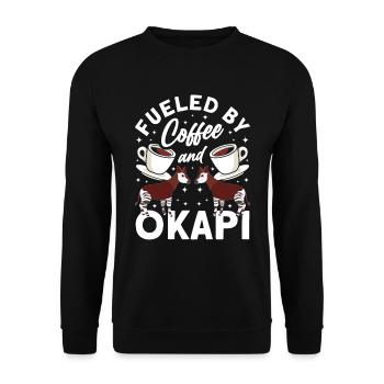 Lustiger Tierpfleger Okapi-liebhaber - Unisex Pullover - Schwarz - Vorne - Alina (178cm) & Michal (187cm)