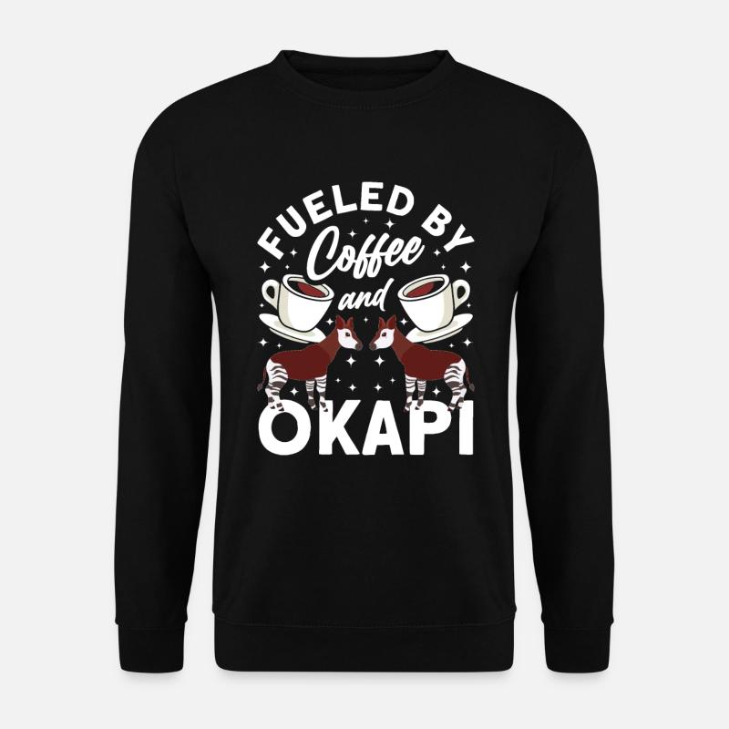 Funny zookeeper okapi lover - Unisex Sweatshirt - black