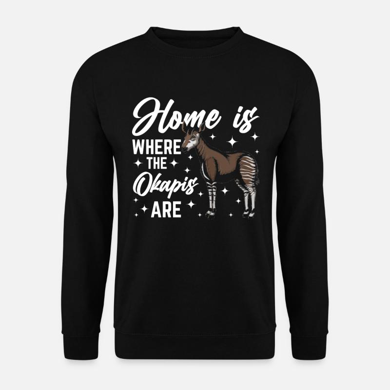 Funny zookeeper okapi lover - Unisex Sweatshirt - black
