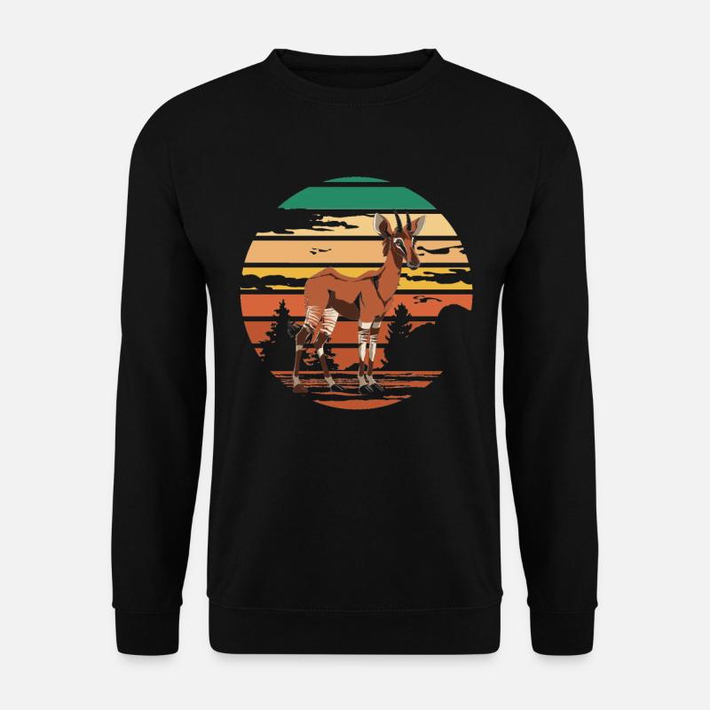 Funny zookeeper okapi lover - Unisex Sweatshirt - black