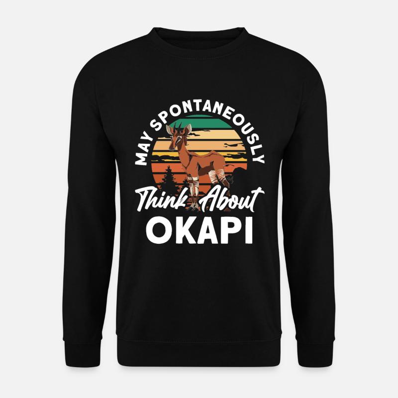 Funny zookeeper okapi lover - Unisex Sweatshirt - black