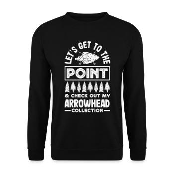 Arrowhead Hunter Archery Arrowhead - Unisex Sweatshirt - black - Front - Alina (178cm) & Michal (187cm)