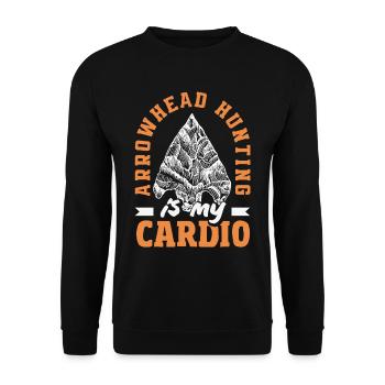 Arrowhead Hunter Bogenschießen Arrowhead - Unisex Pullover - Schwarz - Vorne - Alina (178cm) & Michal (187cm)
