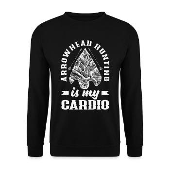 Arrowhead Hunter Bogenschießen Arrowhead - Unisex Pullover - Schwarz - Vorne - Alina (178cm) & Michal (187cm)