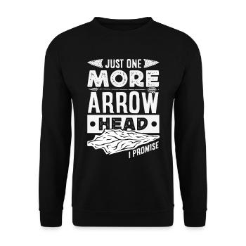 Arrowhead Hunter Bogenschießen Arrowhead - Unisex Pullover - Schwarz - Vorne - Alina (178cm) & Michal (187cm)