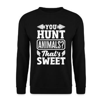 Arrowhead Hunter Archery Arrowhead - Unisex Sweatshirt - black - Front - Alina (178cm) & Michal (187cm)