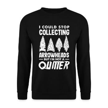 Arrowhead Hunter Archery Arrowhead - Unisex Sweatshirt - black - Front - Alina (178cm) & Michal (187cm)