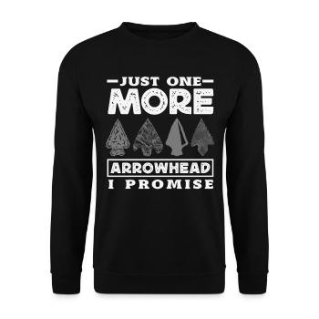 Arrowhead Hunter Bogenschießen Arrowhead - Unisex Pullover - Schwarz - Vorne - Alina (178cm) & Michal (187cm)