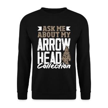Arrowhead Hunter Bogenschießen Arrowhead - Unisex Pullover - Schwarz - Vorne - Alina (178cm) & Michal (187cm)