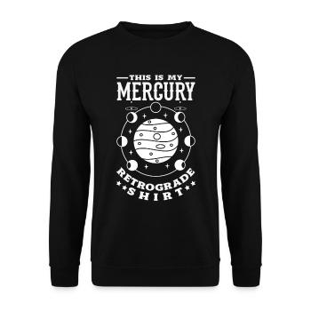 Planètes rétrogrades Mercure rétrograde - Sweat-shirt Unisexe - noir - Devant - Alina (178cm) & Michal (187cm)
