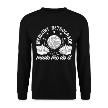 Planètes rétrogrades Mercure rétrograde - Sweat-shirt Unisexe - noir - Devant - Alina (178cm) & Michal (187cm)
