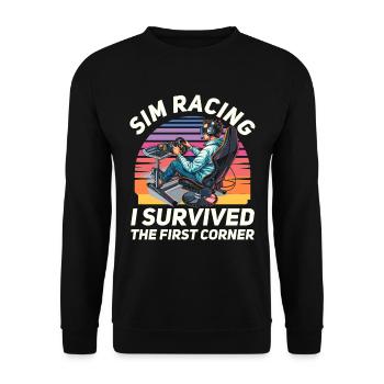 Simulator Cockpit Esports Sim Racing - Unisex Pullover - Schwarz - Vorne - Alina (178cm) & Michal (187cm)