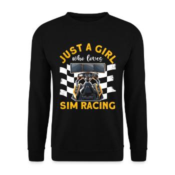 Simulator Cockpit Esports Sim Racing - Unisex Pullover - Schwarz - Vorne - Alina (178cm) & Michal (187cm)