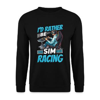 Simulator Cockpit Esports Sim Racing - Unisex Pullover - Schwarz - Vorne - Alina (178cm) & Michal (187cm)
