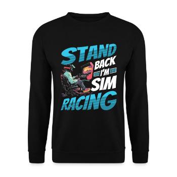 Simulator Cockpit Esports Sim Racing - Unisex Pullover - Schwarz - Vorne - Alina (178cm) & Michal (187cm)