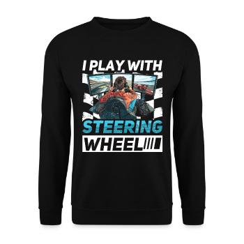 Simulator Cockpit Esports Sim Racing - Unisex Pullover - Schwarz - Vorne - Alina (178cm) & Michal (187cm)